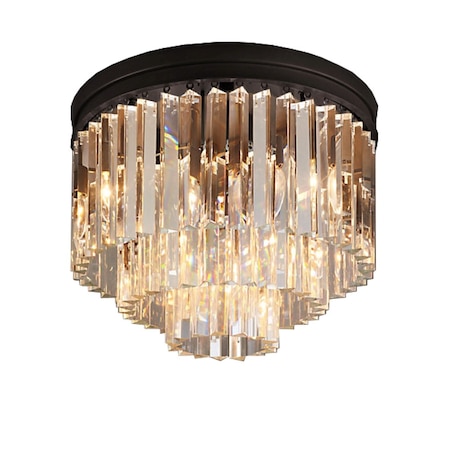 12 Light Round Clear Glass Fringe Crystal Prism Chandelier 12 Light Round Clear Glass Fringe Crystal Prism Chandelier